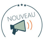 cercle-news un mégaphone aux couleurs du camping surplmobé par le texte "Nouveau"